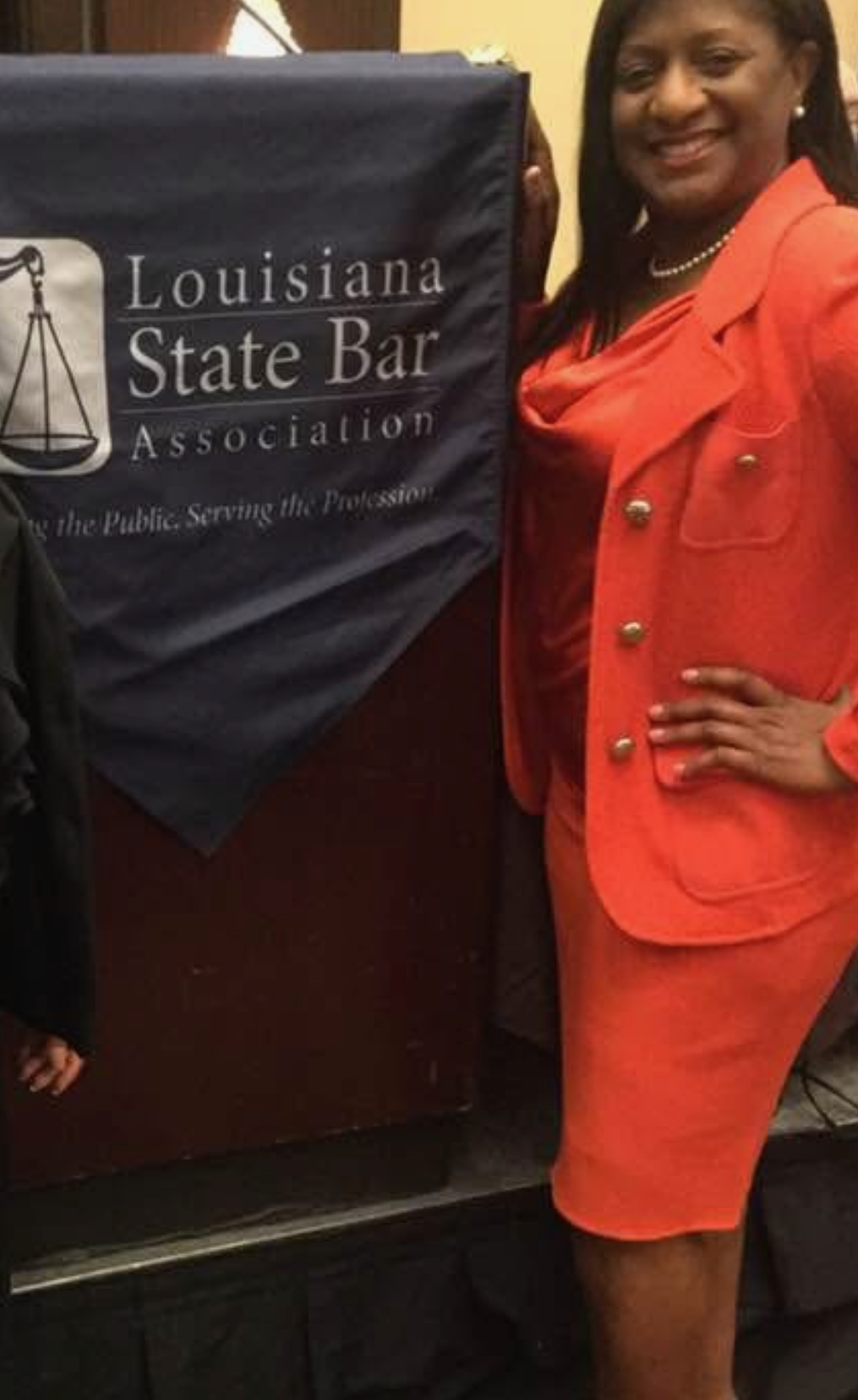 Judge Sheva Sims standing at a Louisiana State Bar Association event