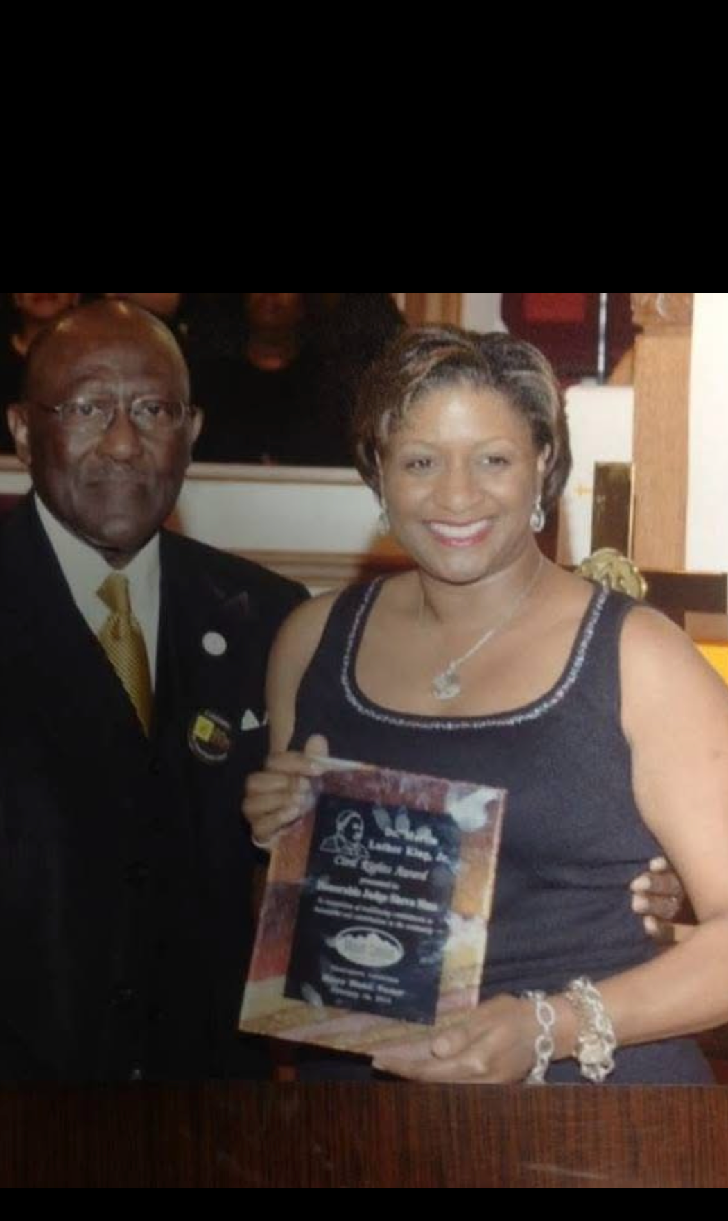 Judge Sheva Sims receiving the Dr. Martin Luther King Jr. Civil Rights Award
